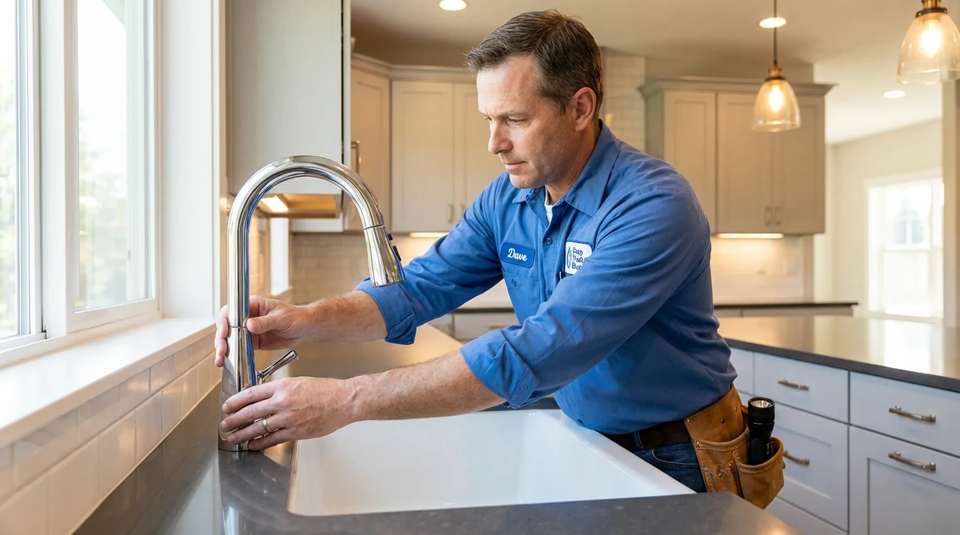 Kitchen faucet installation by Johns Plumbing LLC in Tarkio